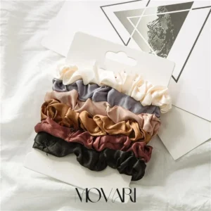 Zestaw Satynowych Gumek do Włosów "Silk Touch" – 6 sztuk